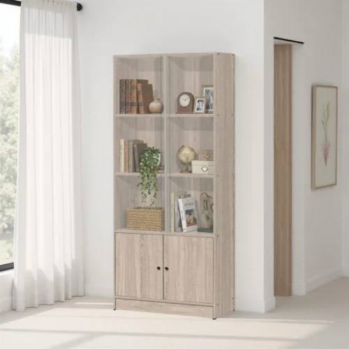 FILE CABINET+DOORS+GLASS D.OAK