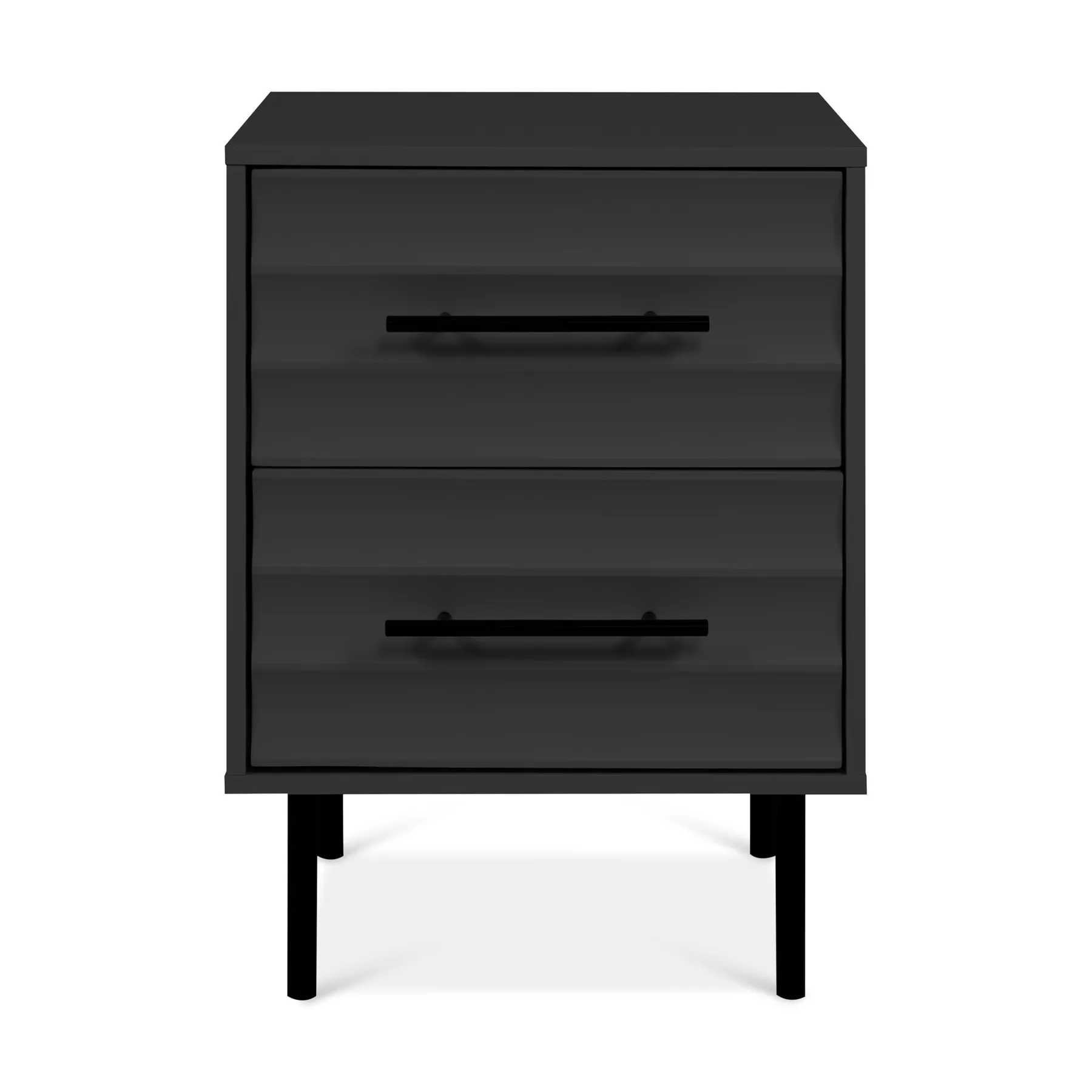 NIGHTSTAND 2DRWS ANTHRACITE