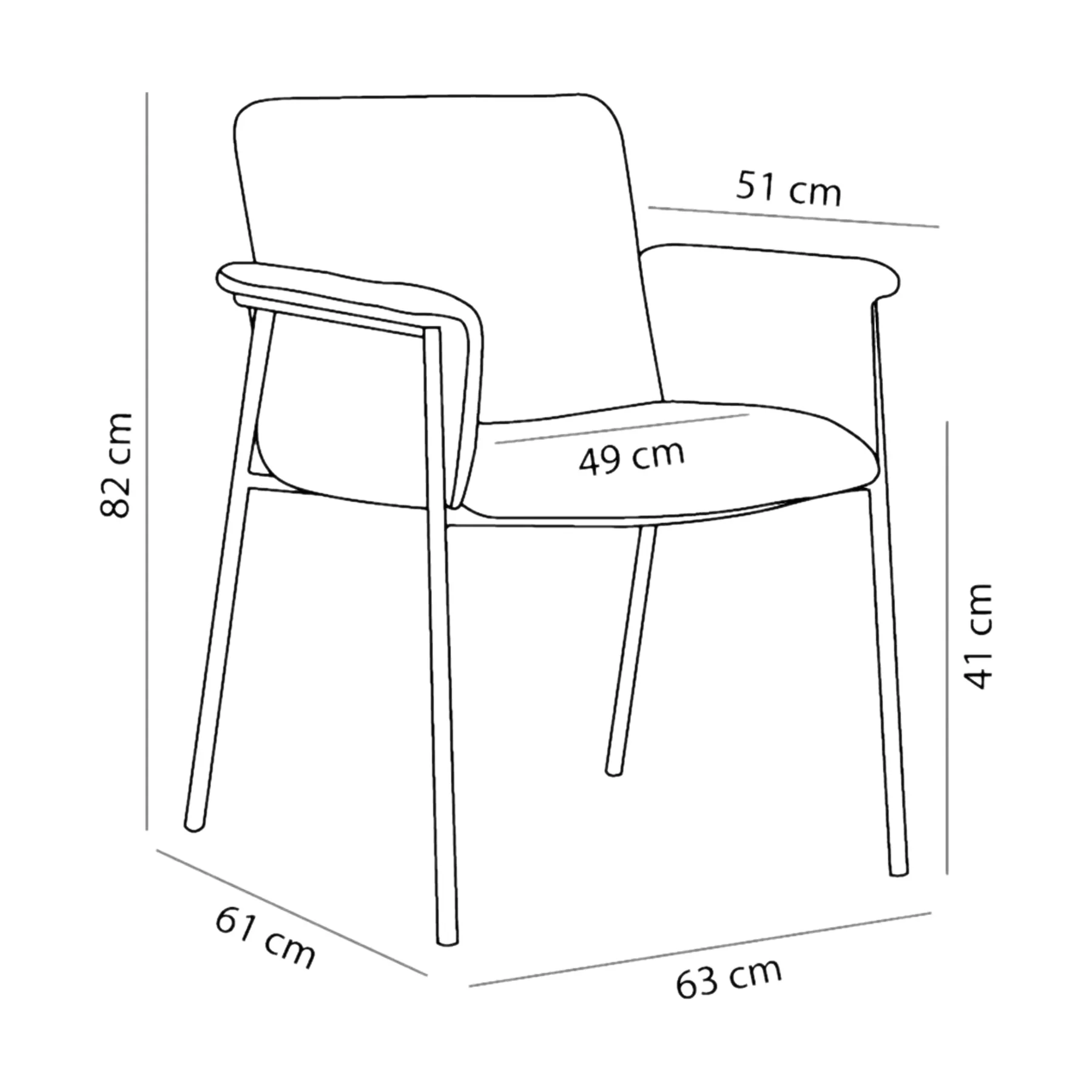 JAPO Dining Chair Grey Fabric