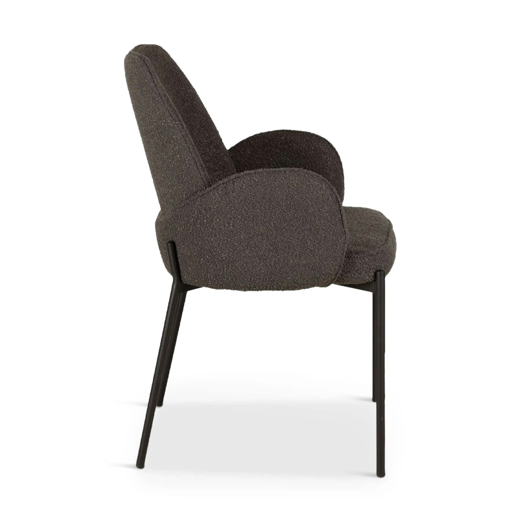 PETALS Dining Chair Dark Grey Fabric