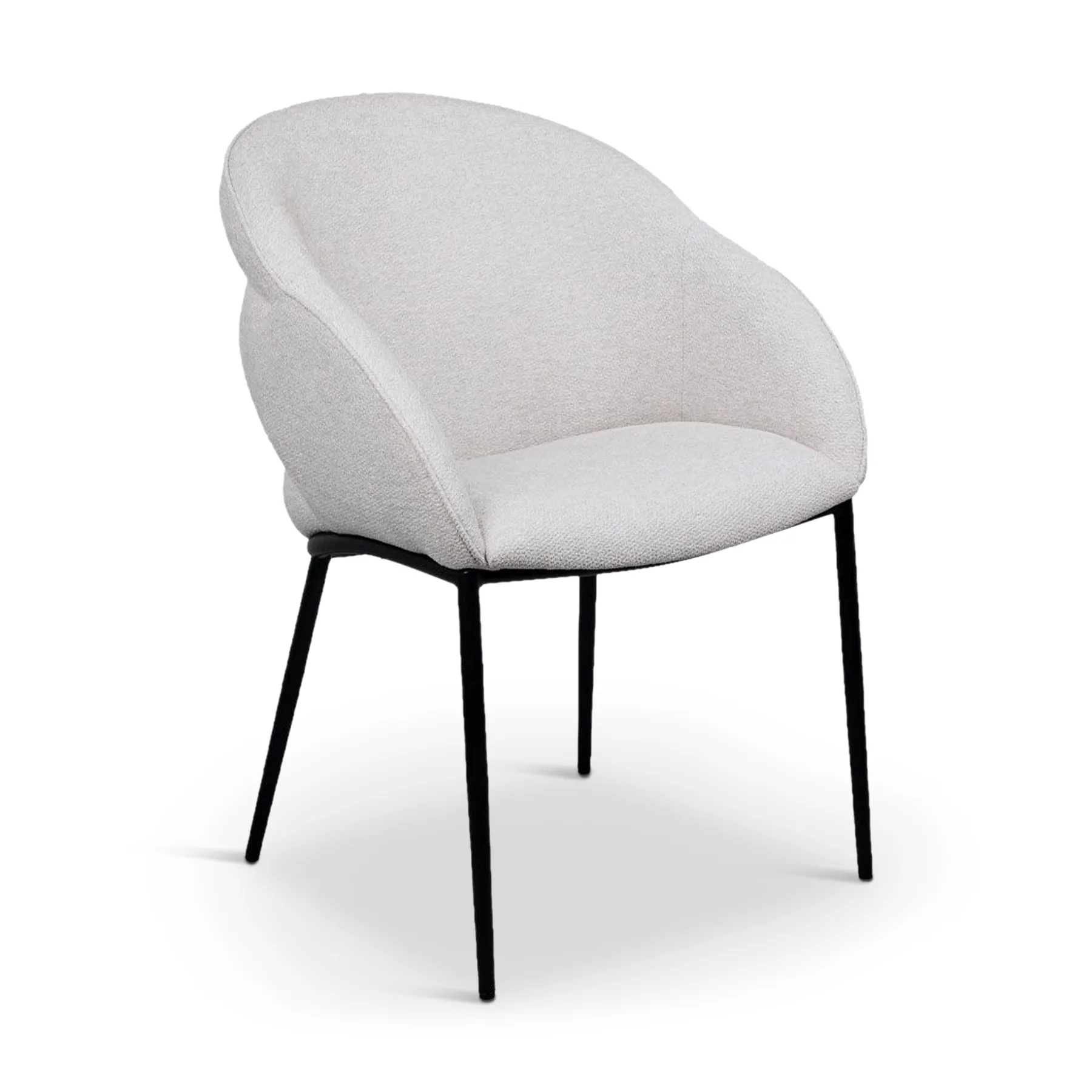 CARMEN Dining Chair Cream Fabric