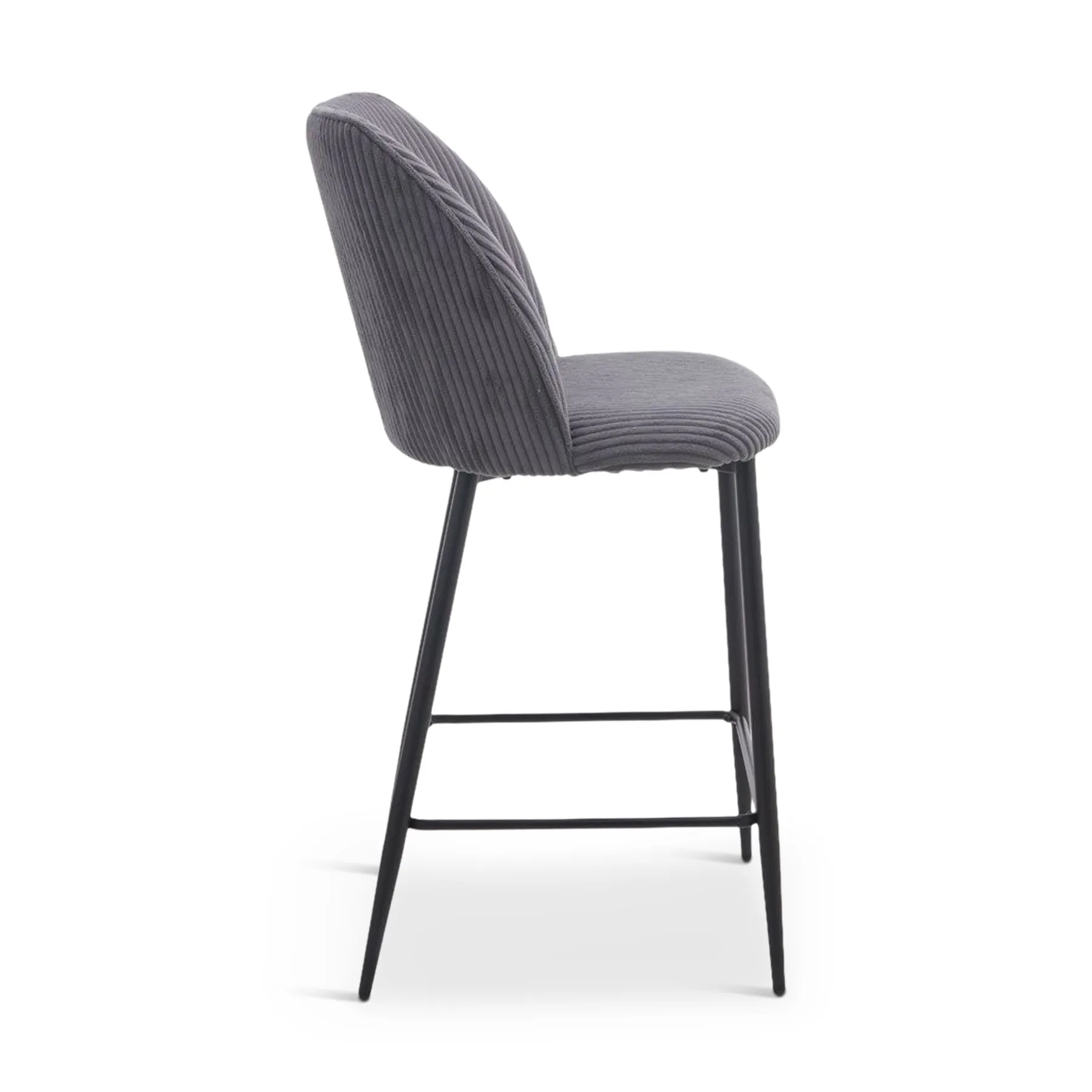 MUSE BAR STOOL GREY FABRIC