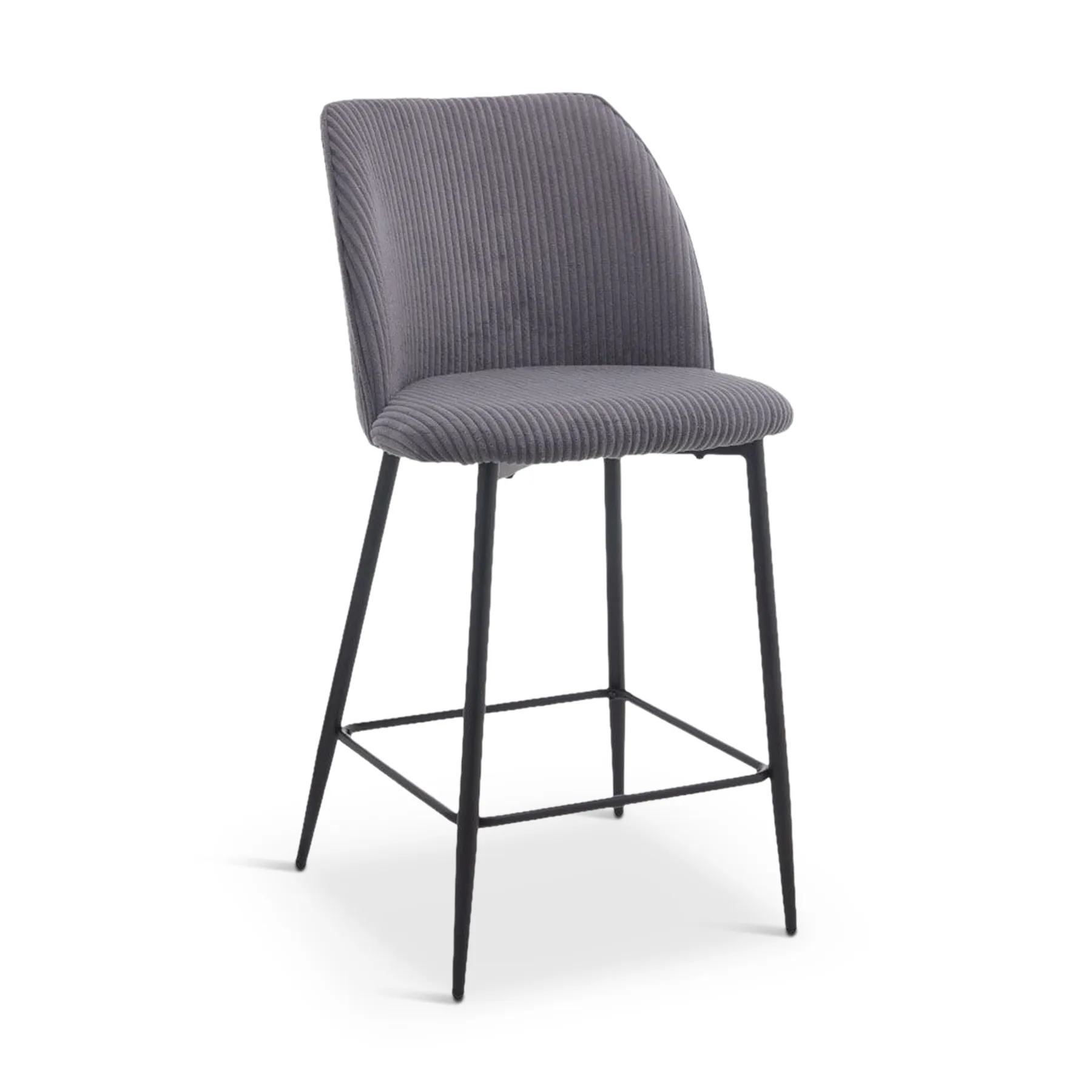 MUSE BAR STOOL GREY FABRIC