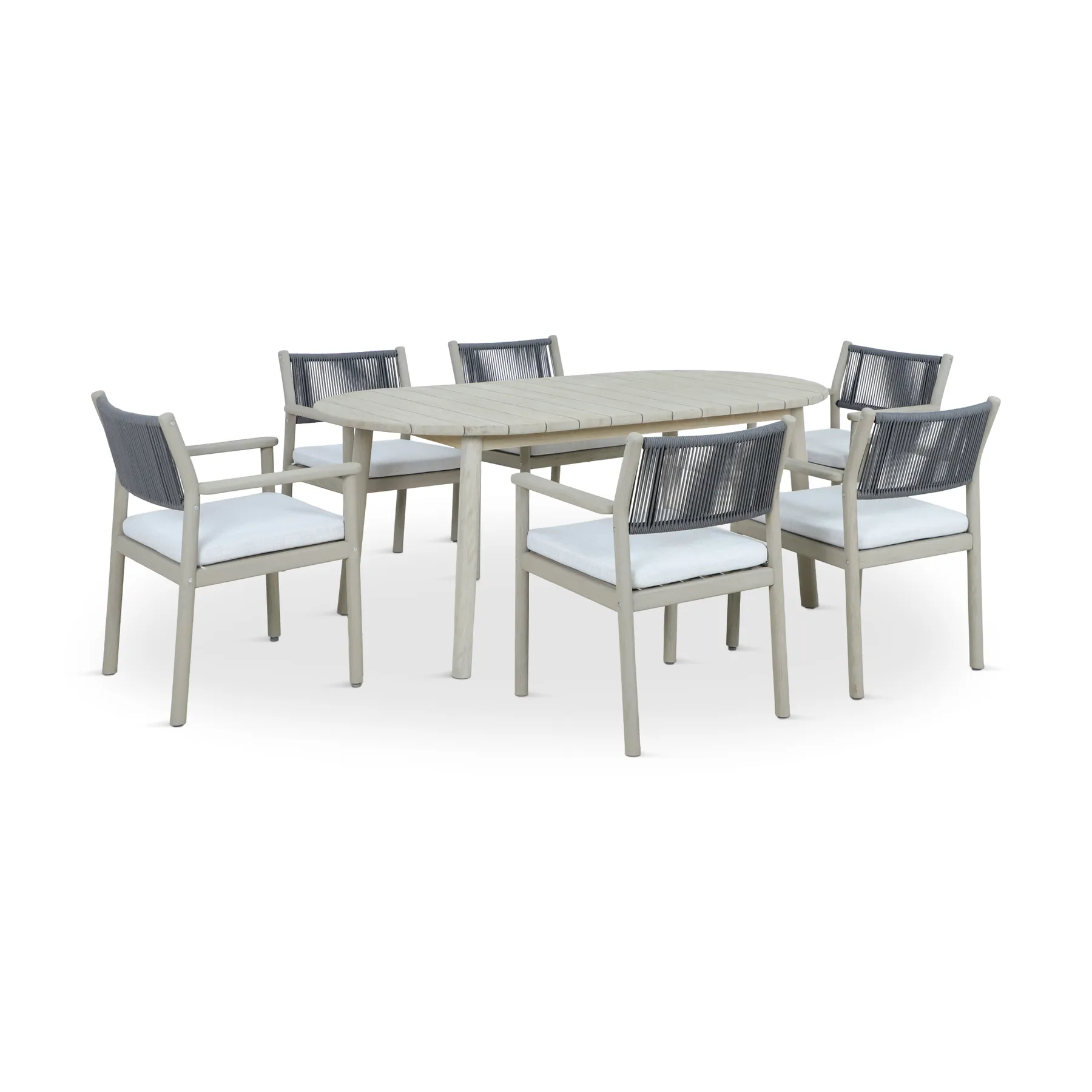 OUTDOOR OVAL DNG SET 1+6 GREY