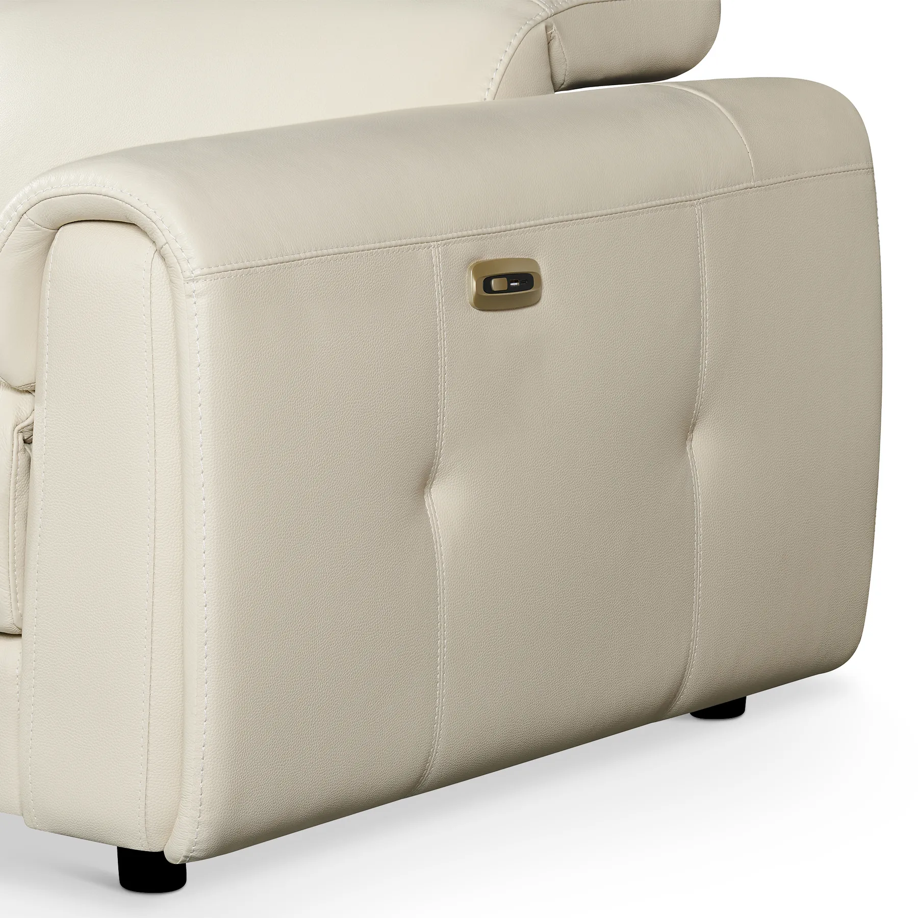 CRN REC-SF 2ER BEIGE LEATHER