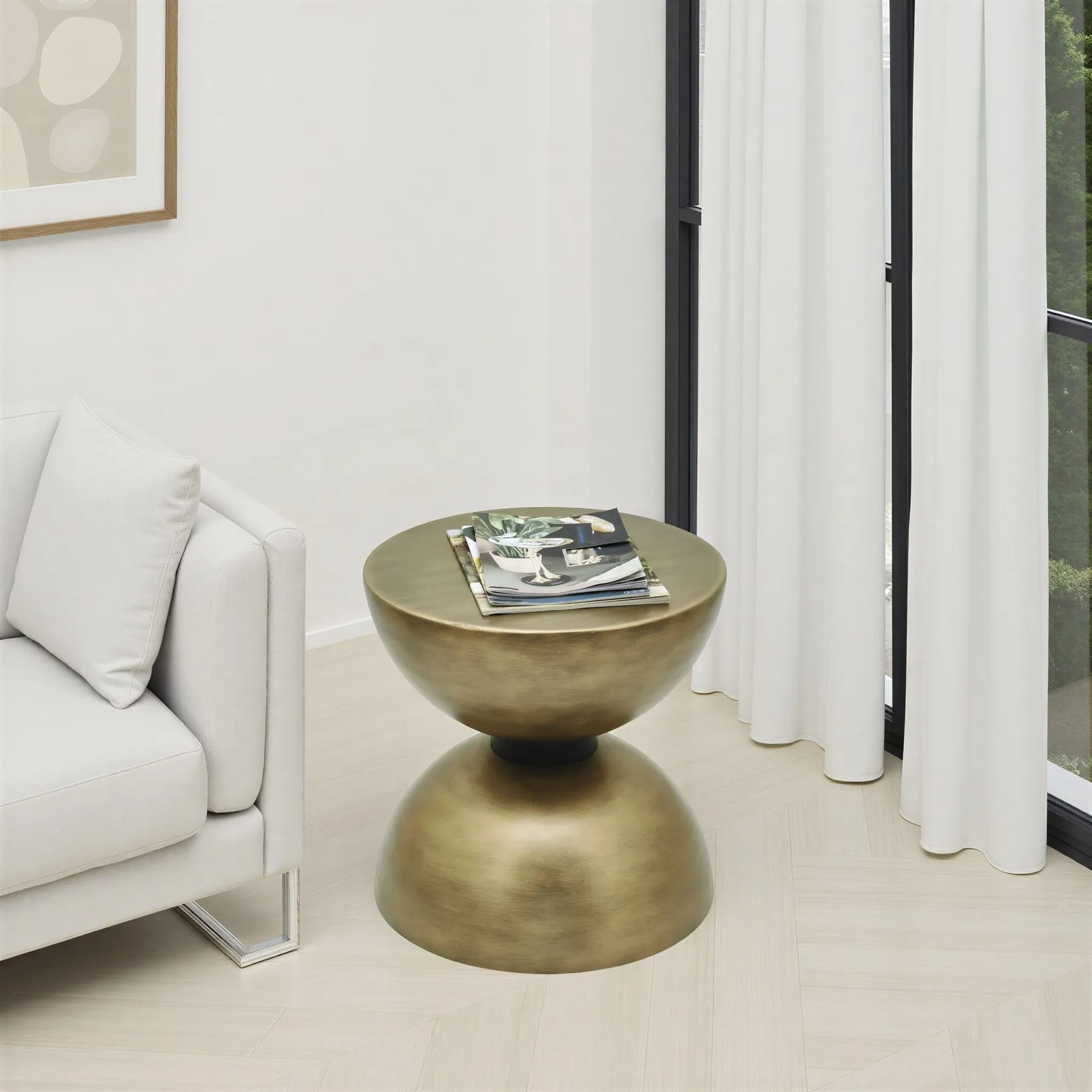 SIDE TABLE GOLD IRON