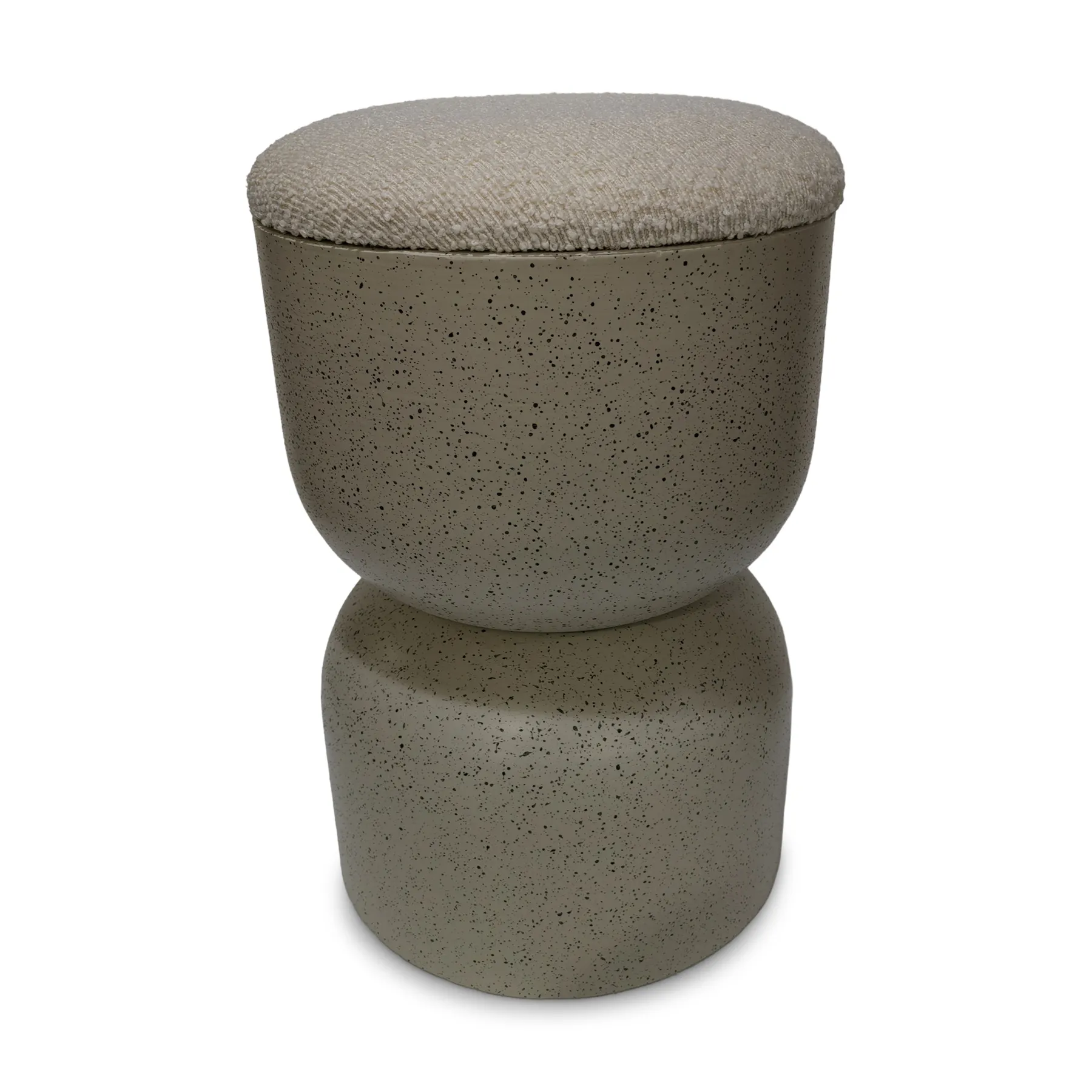 STOOL WHITE+CREAM IRON+FB