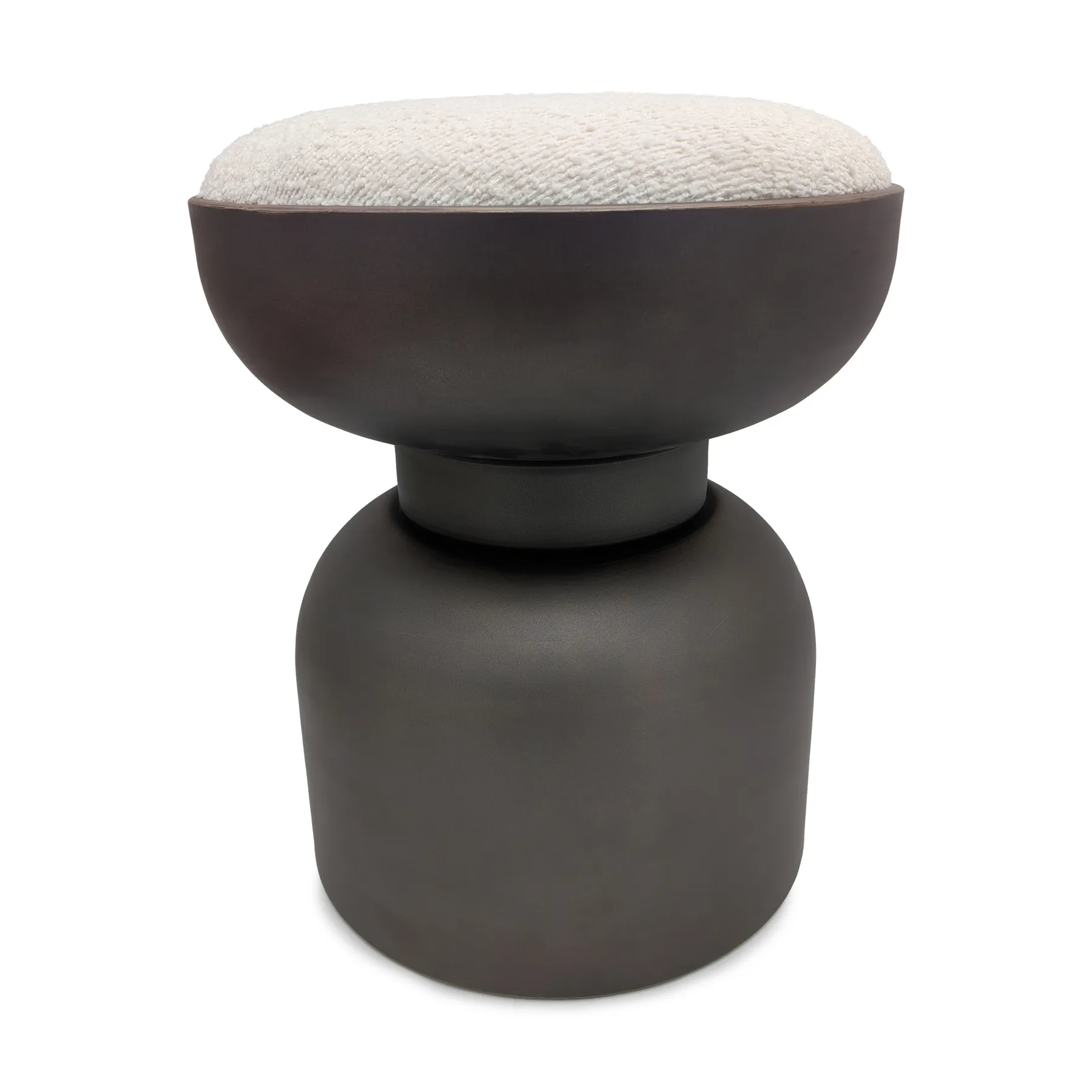 STOOL BLACK+CREAM IRON+FB