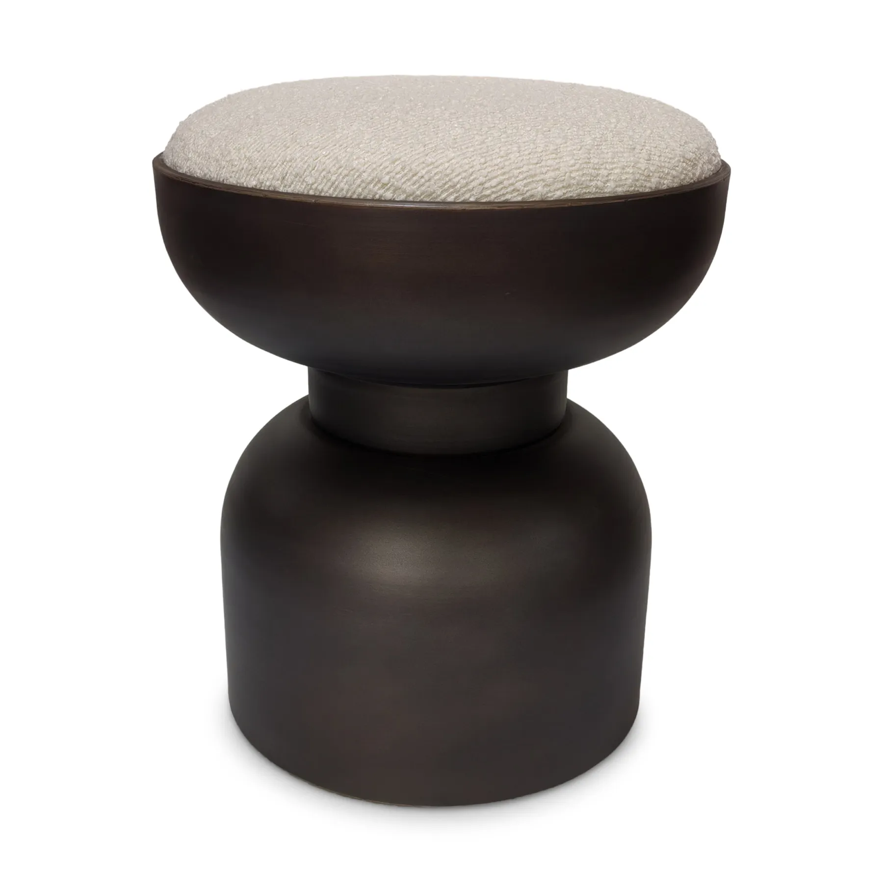 STOOL BLACK+CREAM IRON+FB