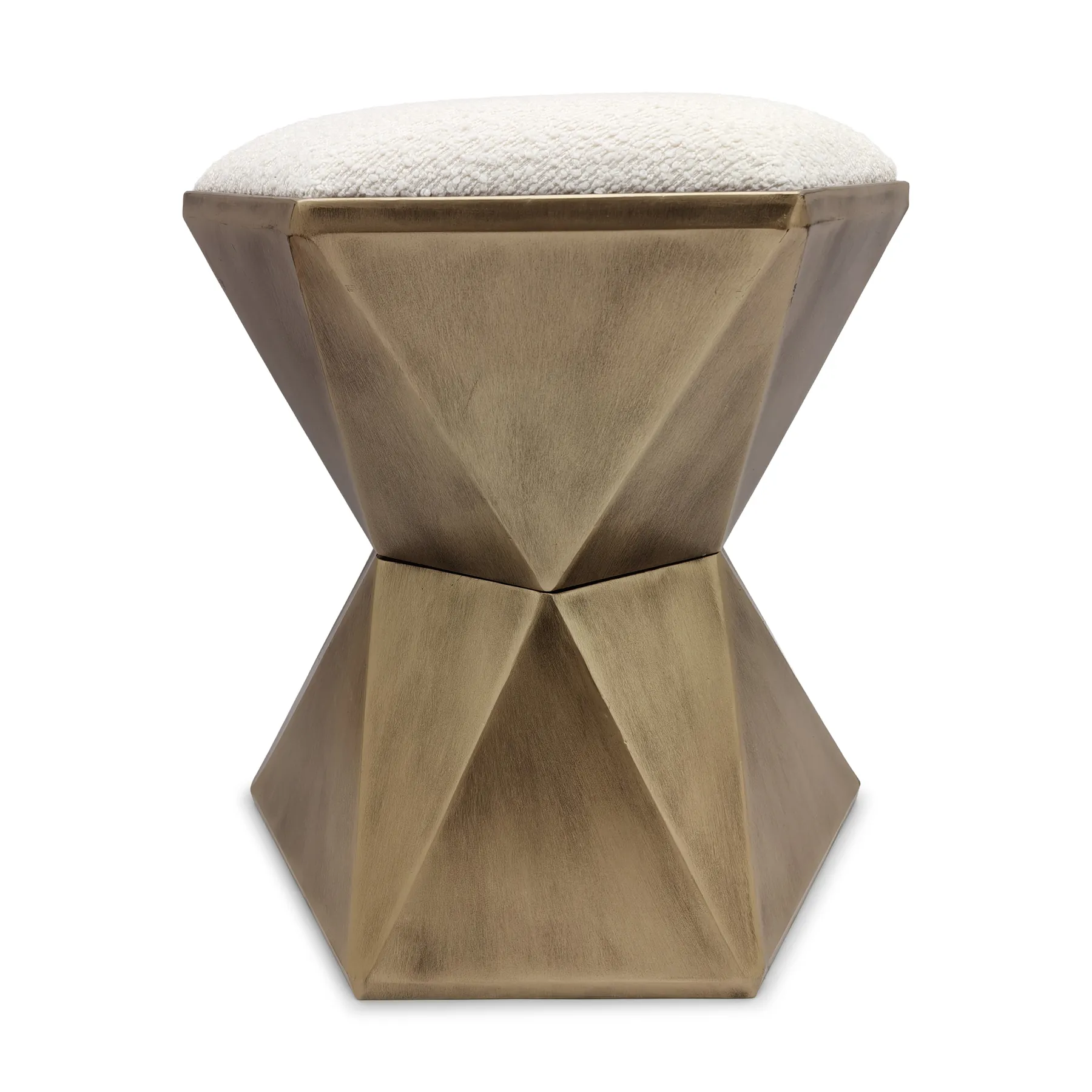 STOOL GOLD+CREAM IRON+FB