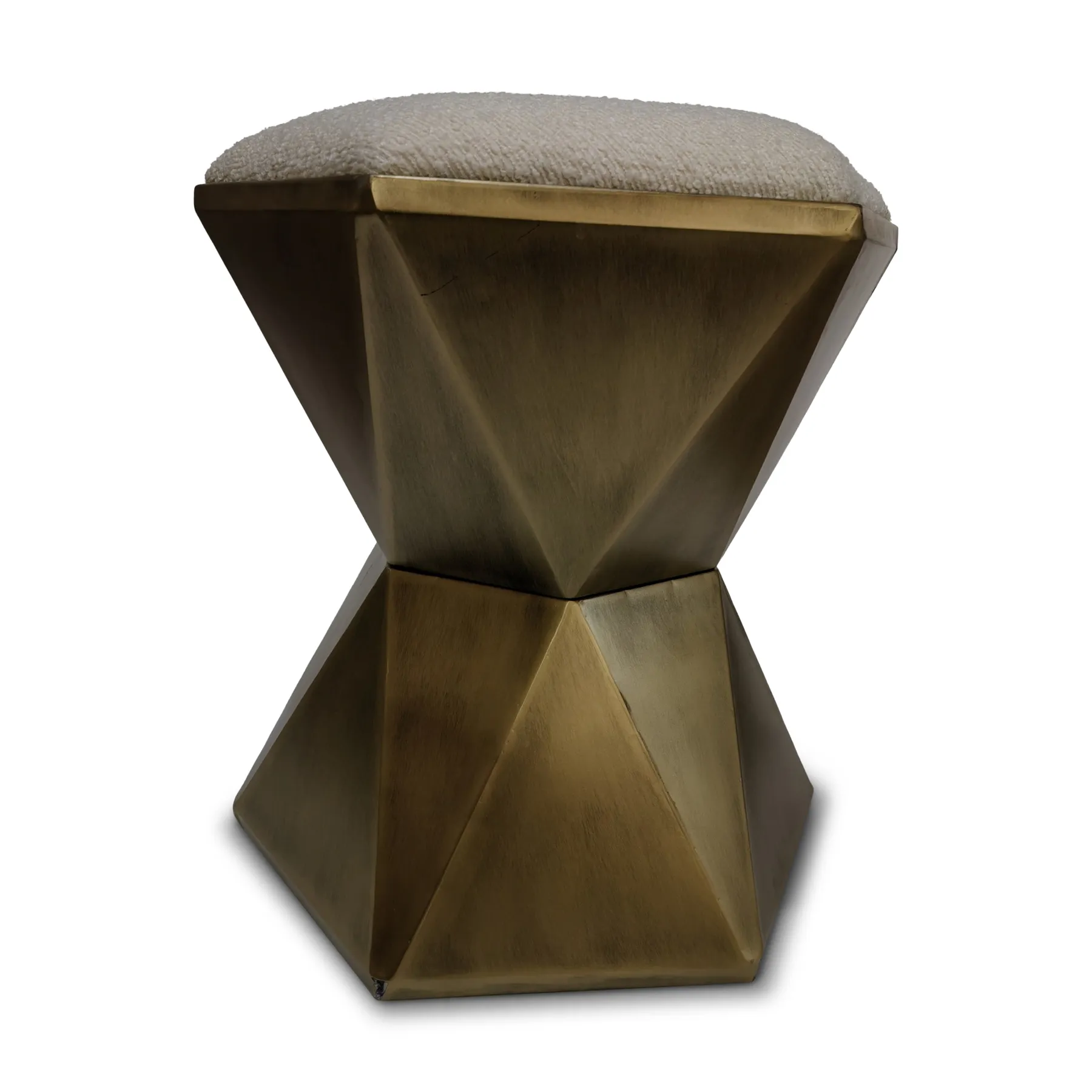 STOOL GOLD+CREAM IRON+FB