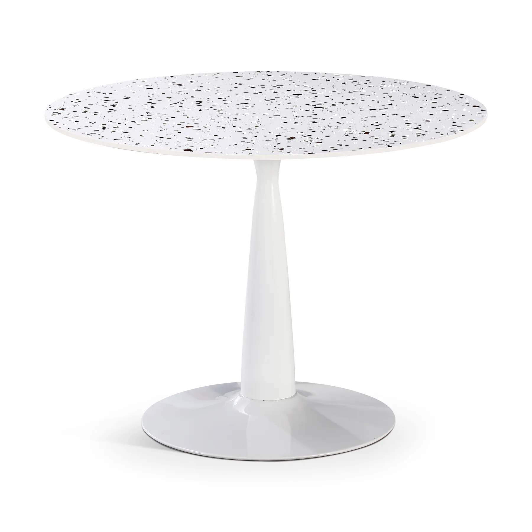 MEALOOP Round White Terrazzo Dining Table