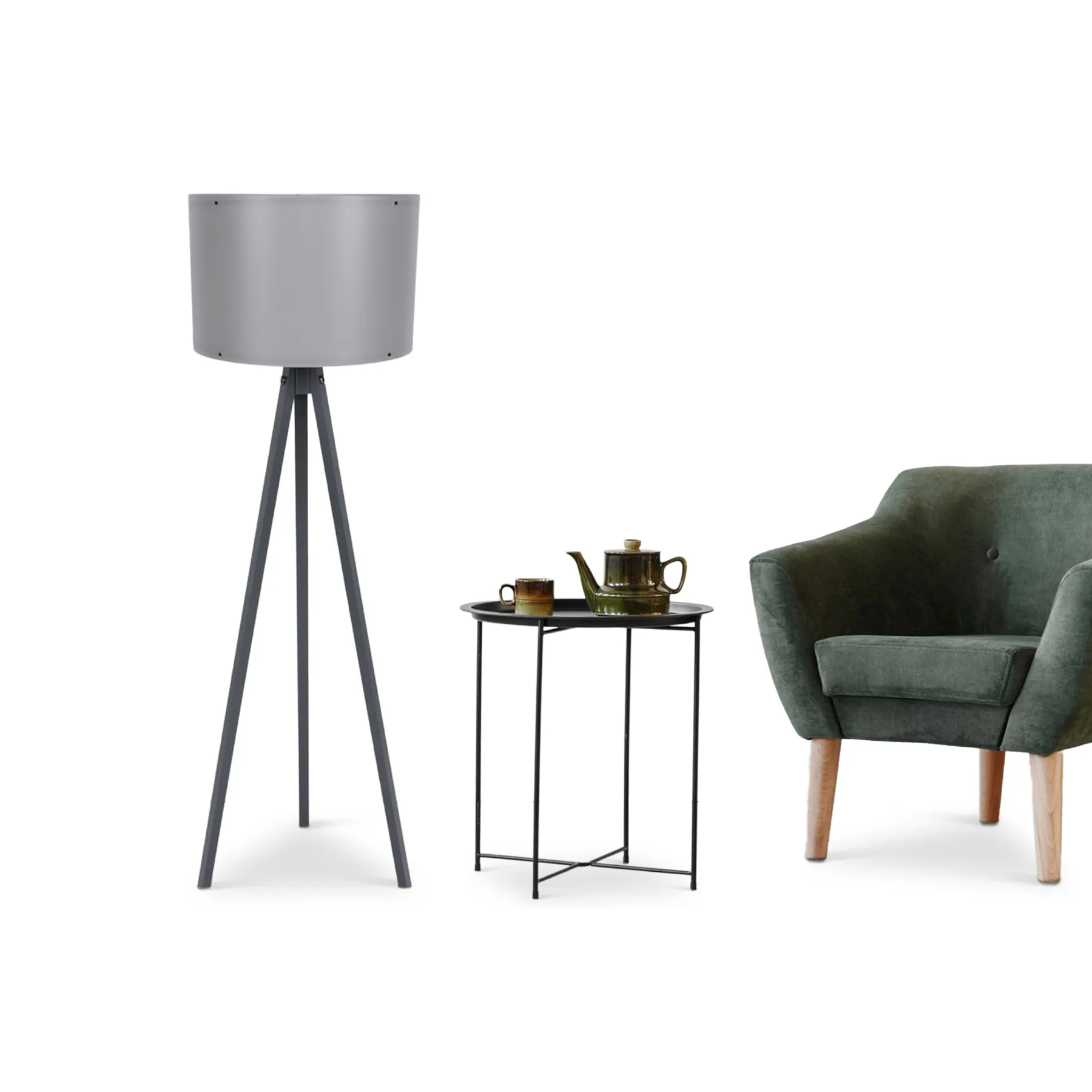 CAGNEY FLOOR LAMP GREY