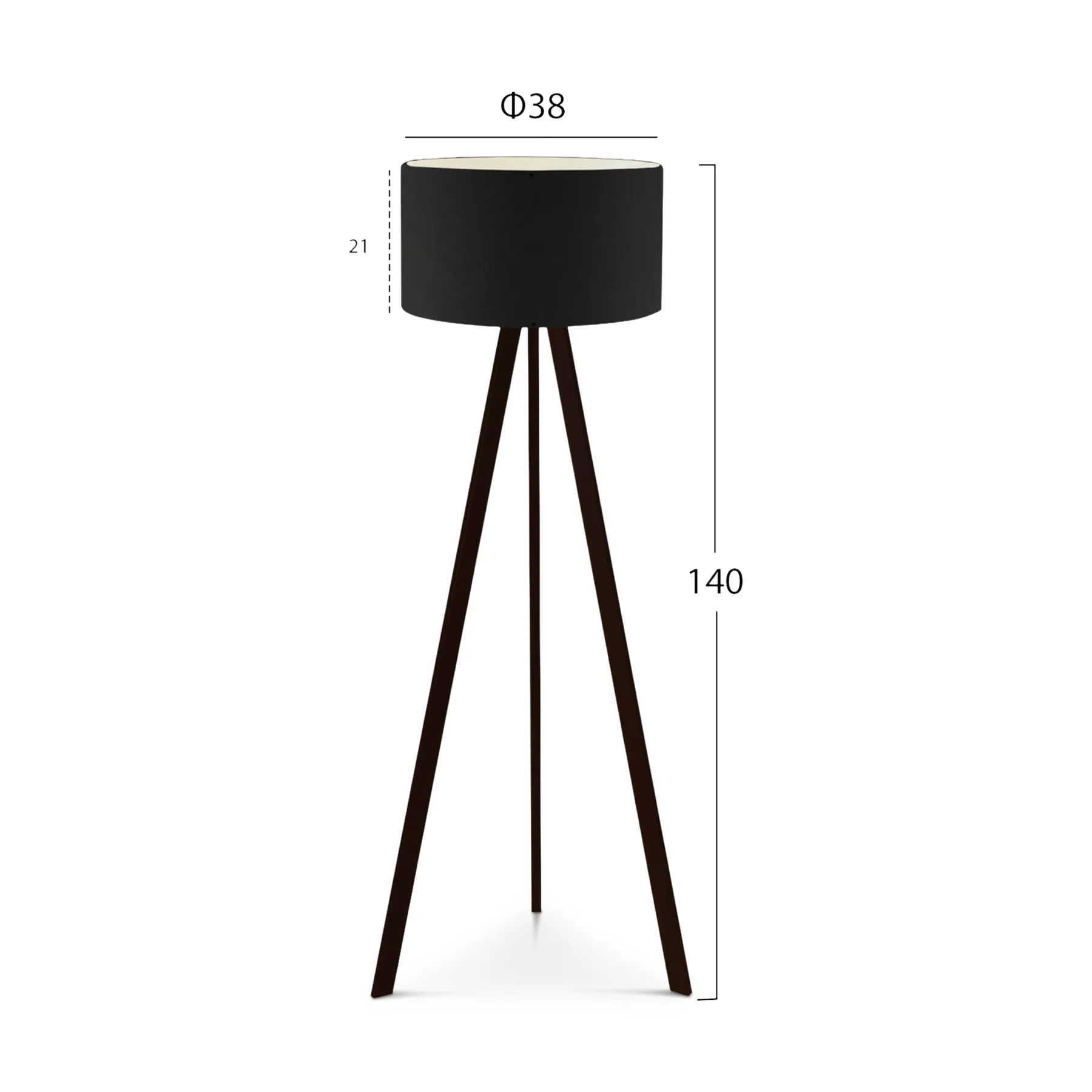 CRUZ FLOOR LAMP BLACK