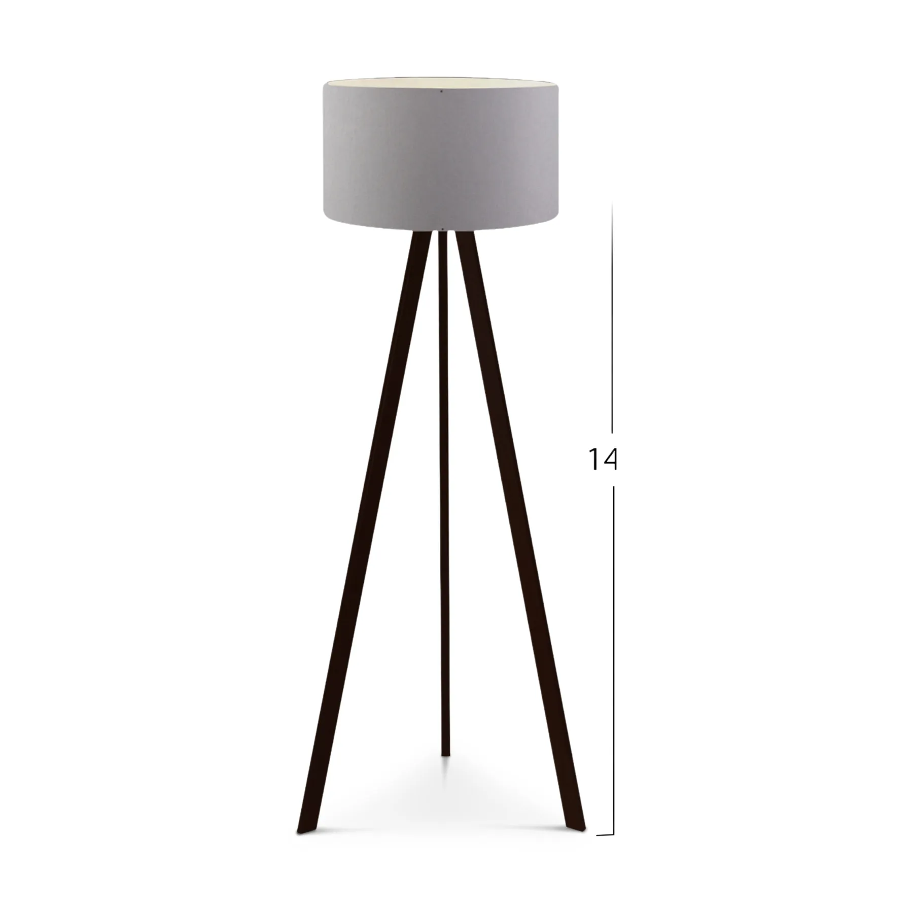 CRUZ FLOOR LAMP SILVER+BLACK