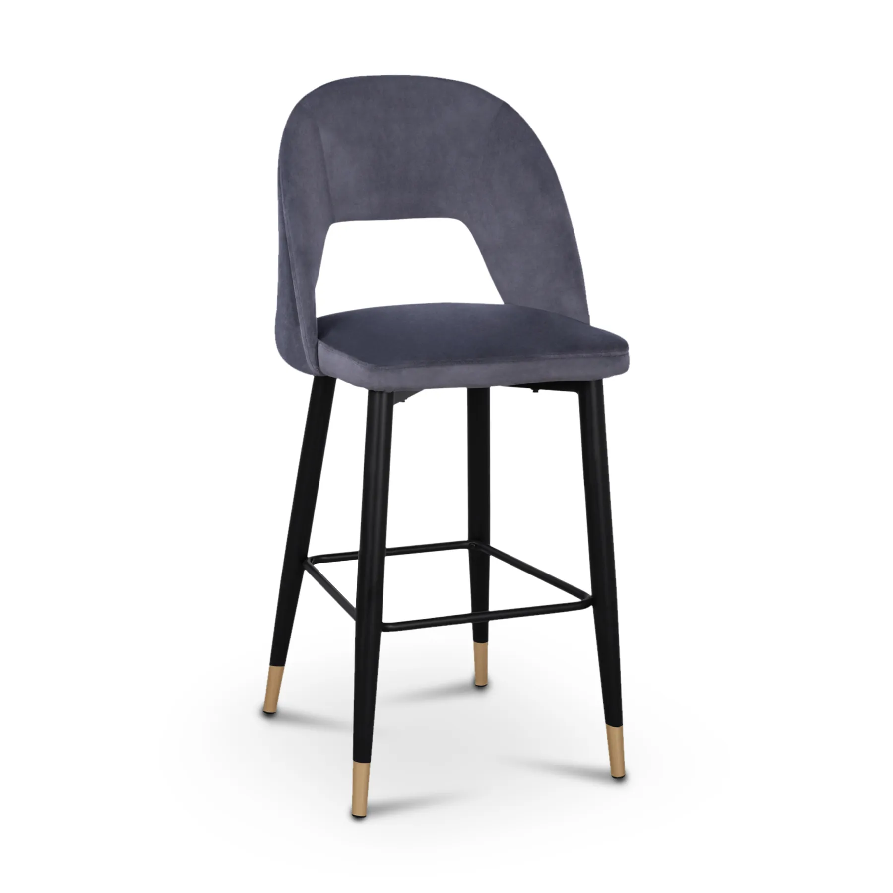 HARPER BARSTOOL GREY VELVET