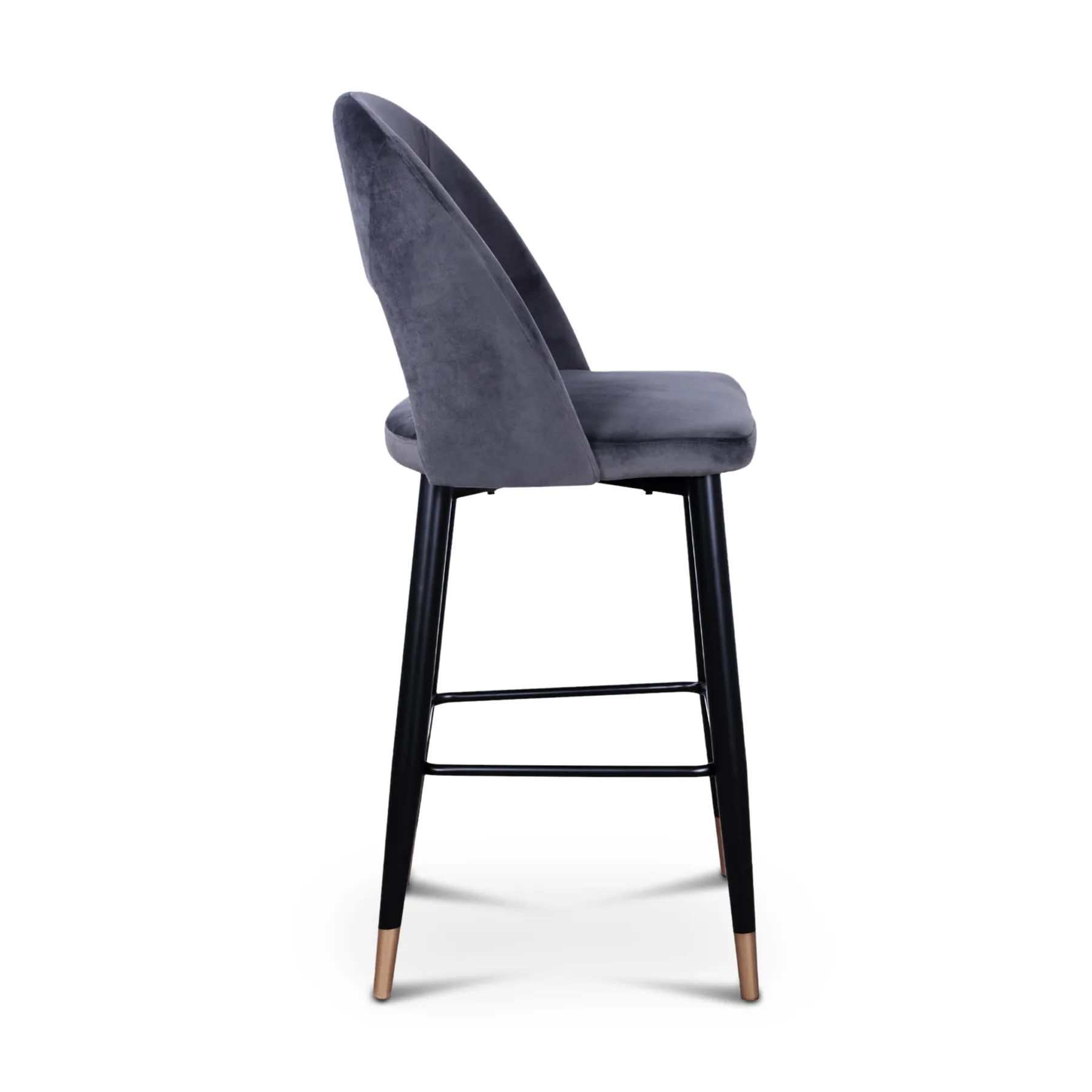 HARPER BARSTOOL GREY VELVET