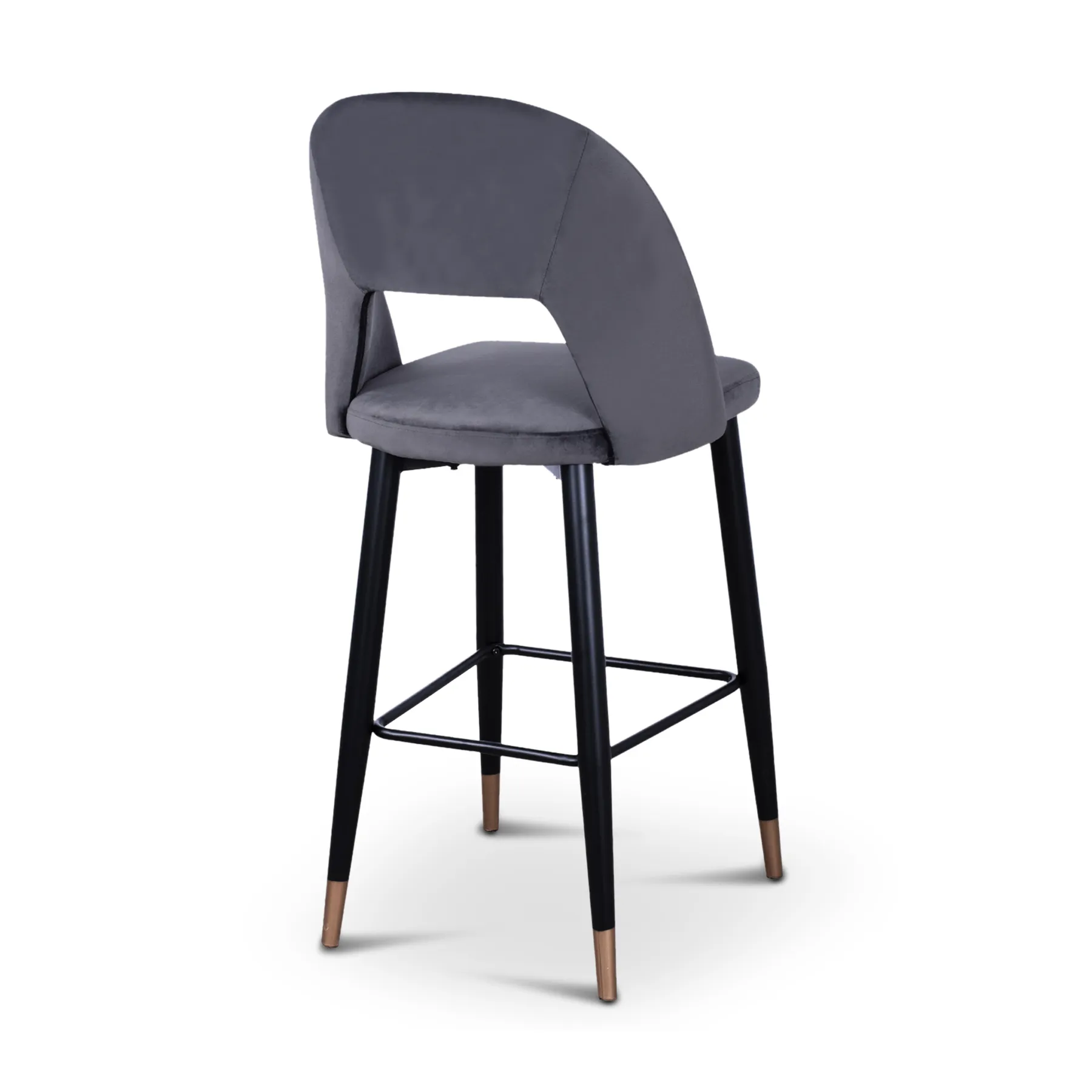 HARPER BARSTOOL GREY VELVET