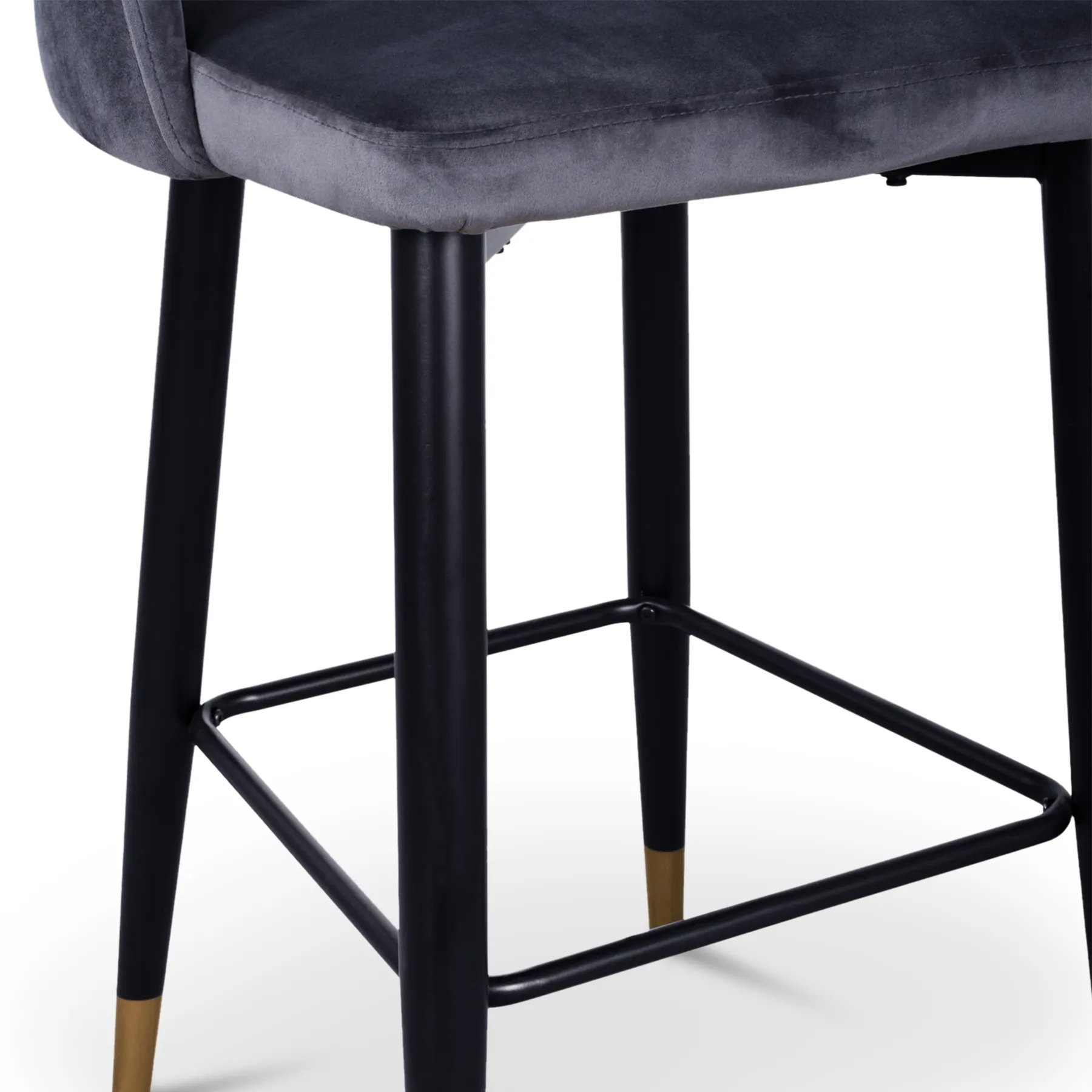 HARPER BARSTOOL GREY VELVET