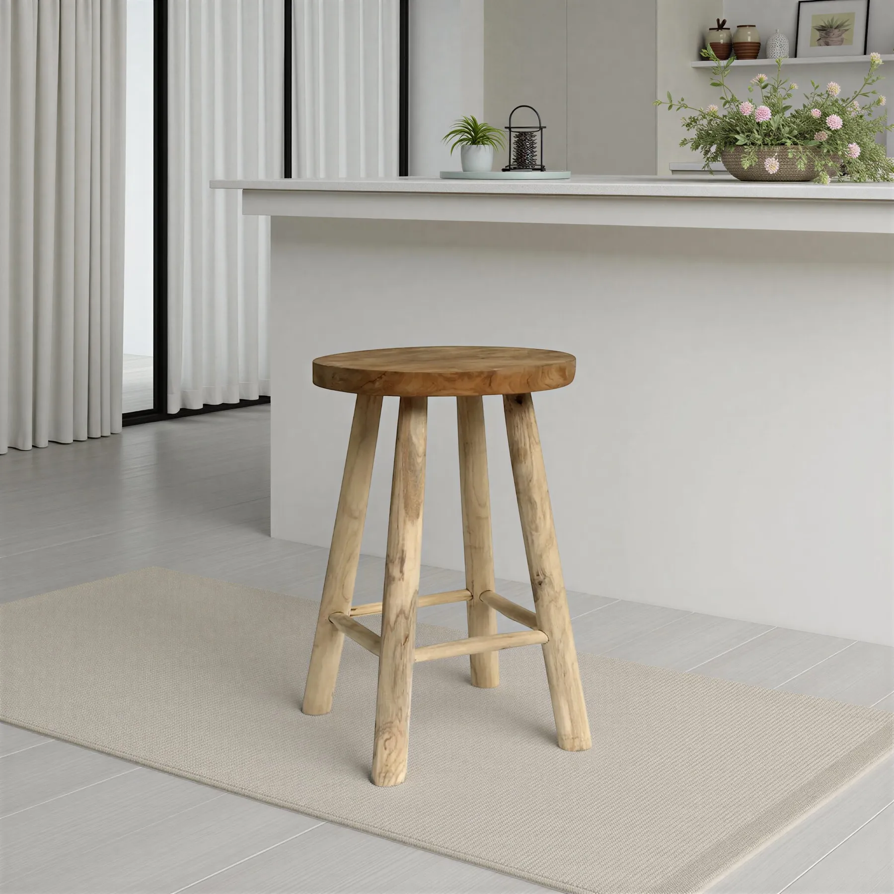 KONT Natural Barstool