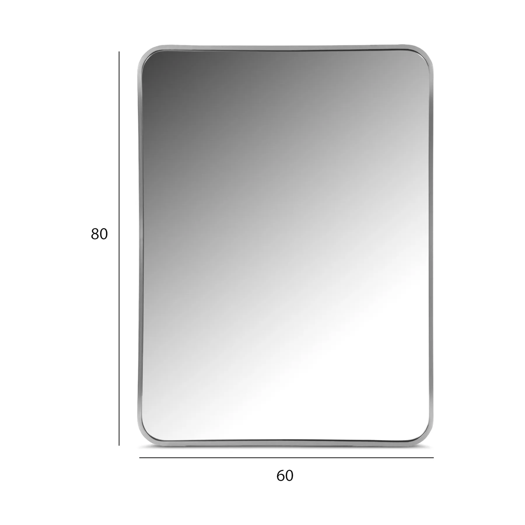 HM9584.40-5108725-1 GLEAMOR Silver Aluminium Mirror