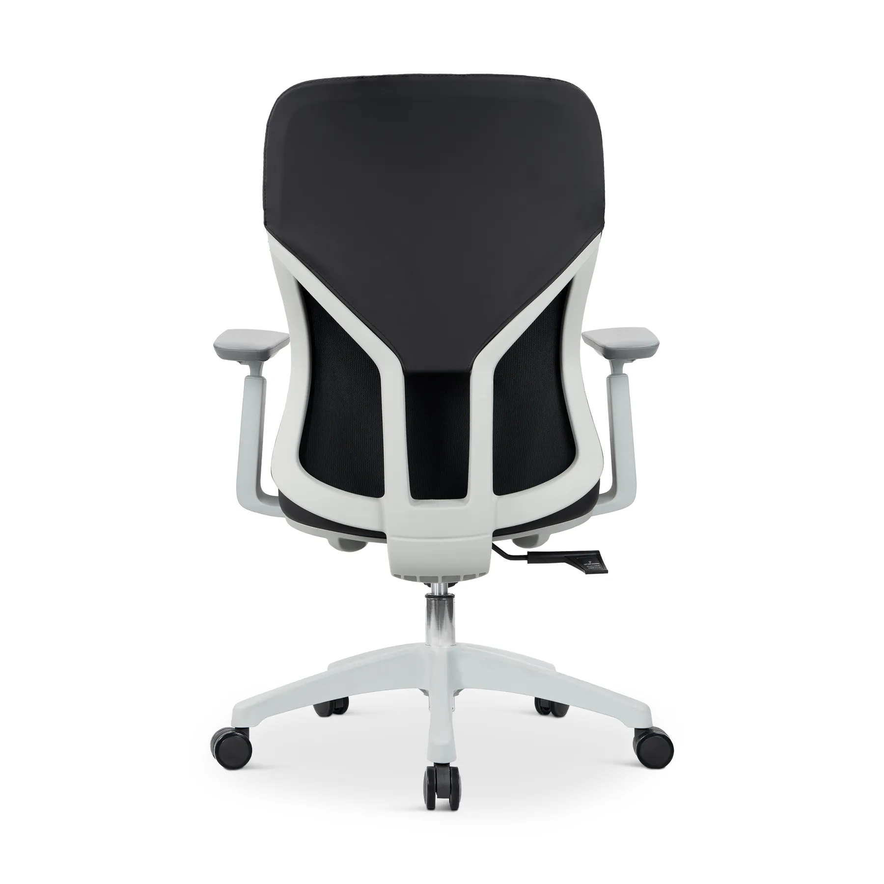 OFFICE CHAIR GREY FRAME+BLK PU