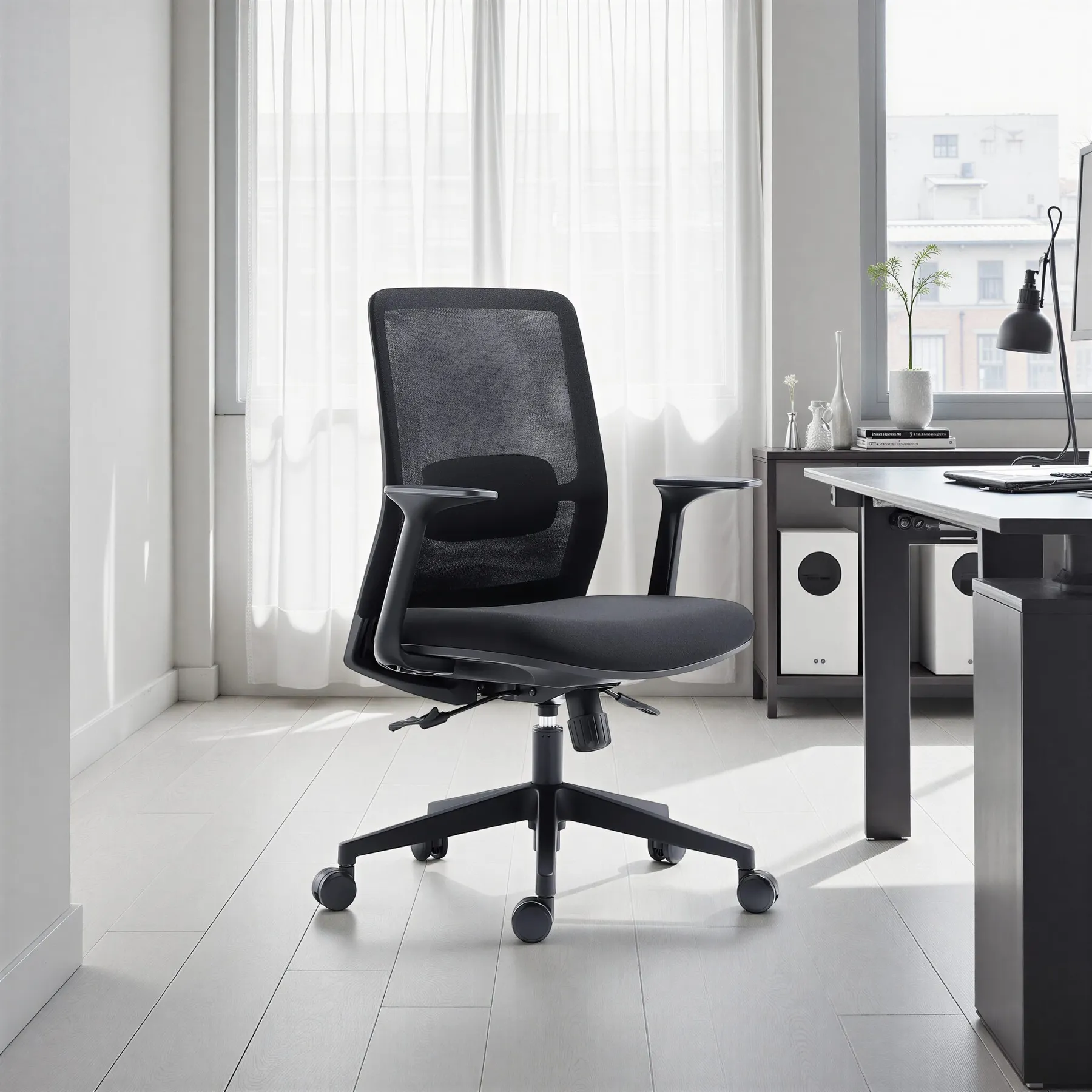 OFFICE CHAIR BLACK FB+PLST