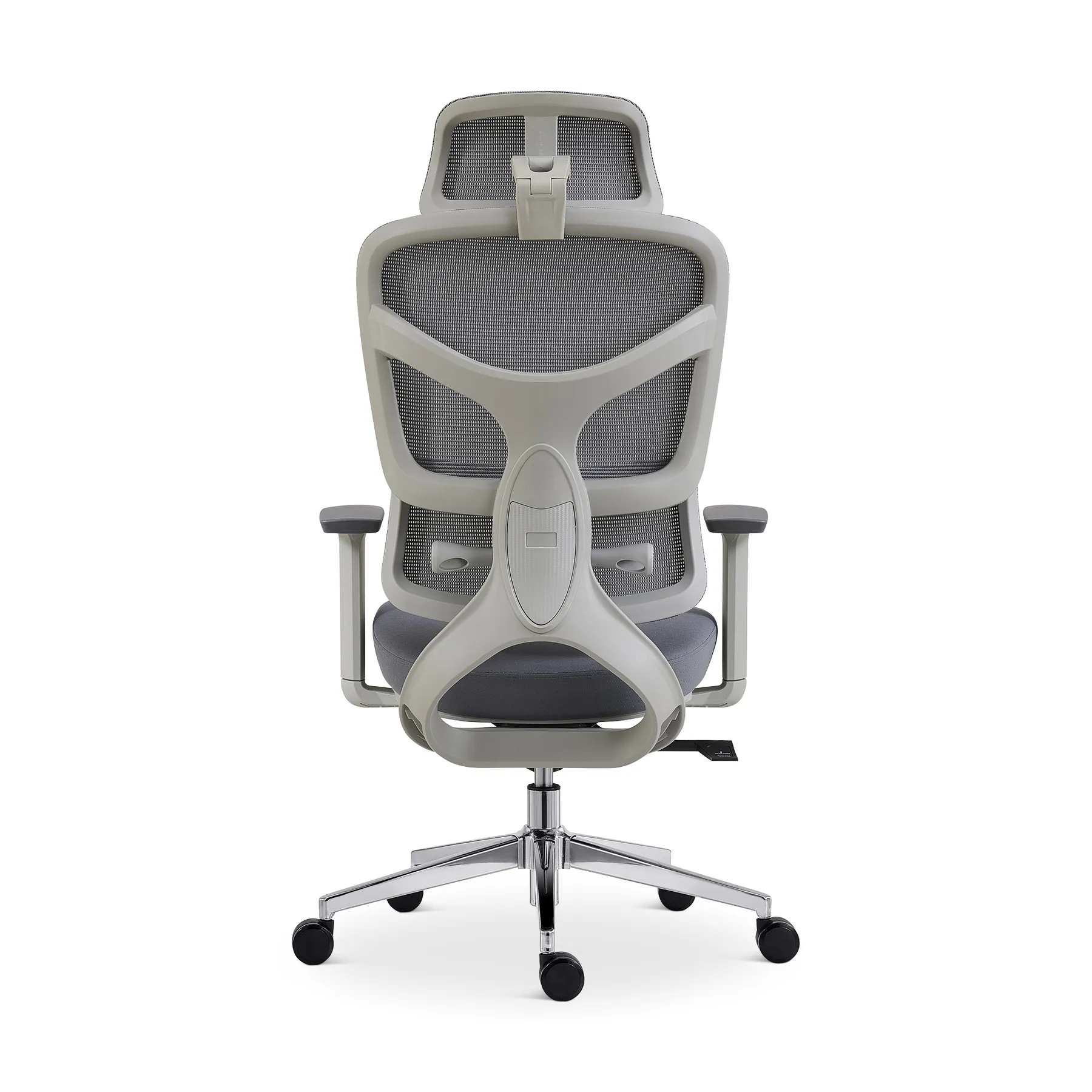 OFFICE CHAIR GREY MESH+FB+PLST