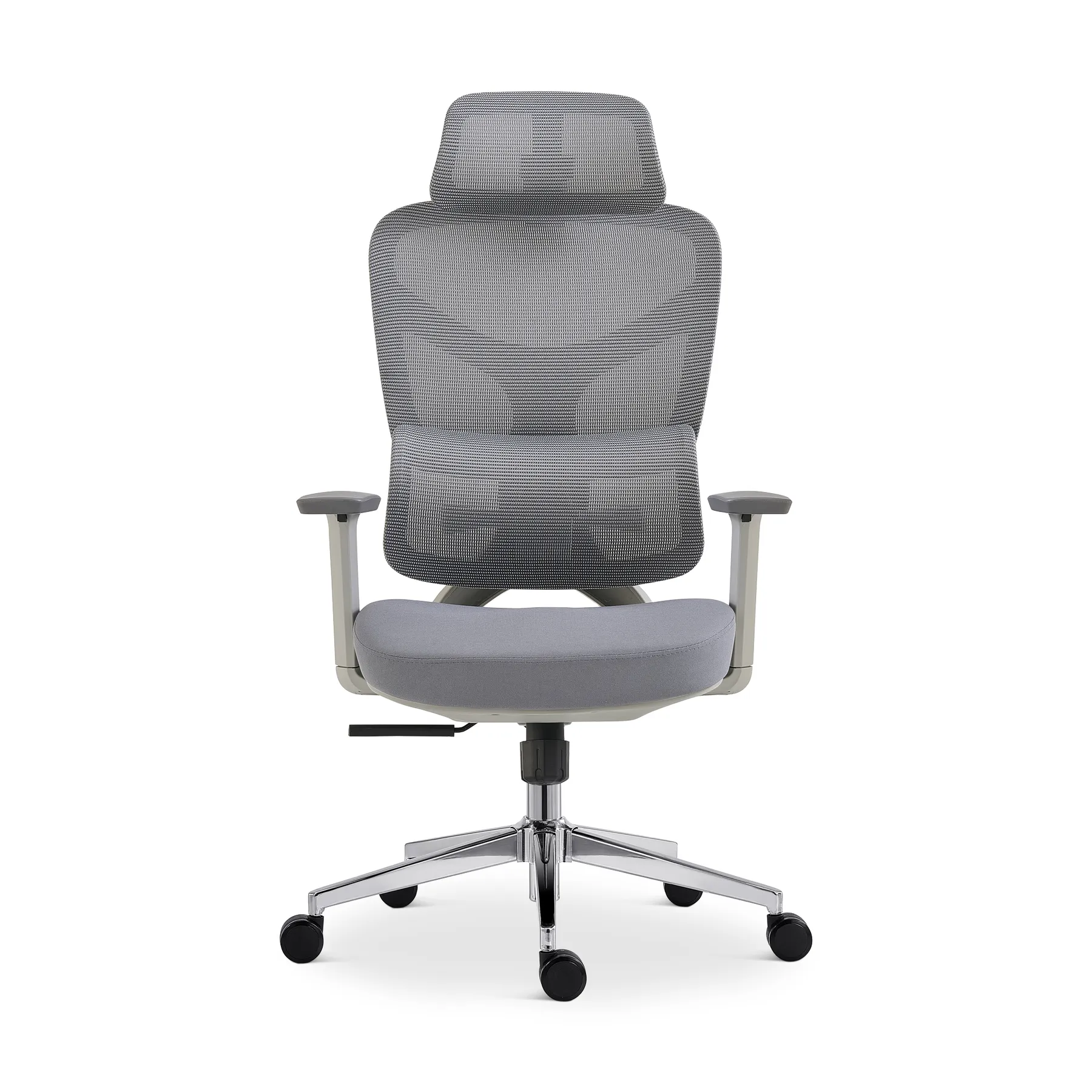 OFFICE CHAIR GREY MESH+FB+PLST