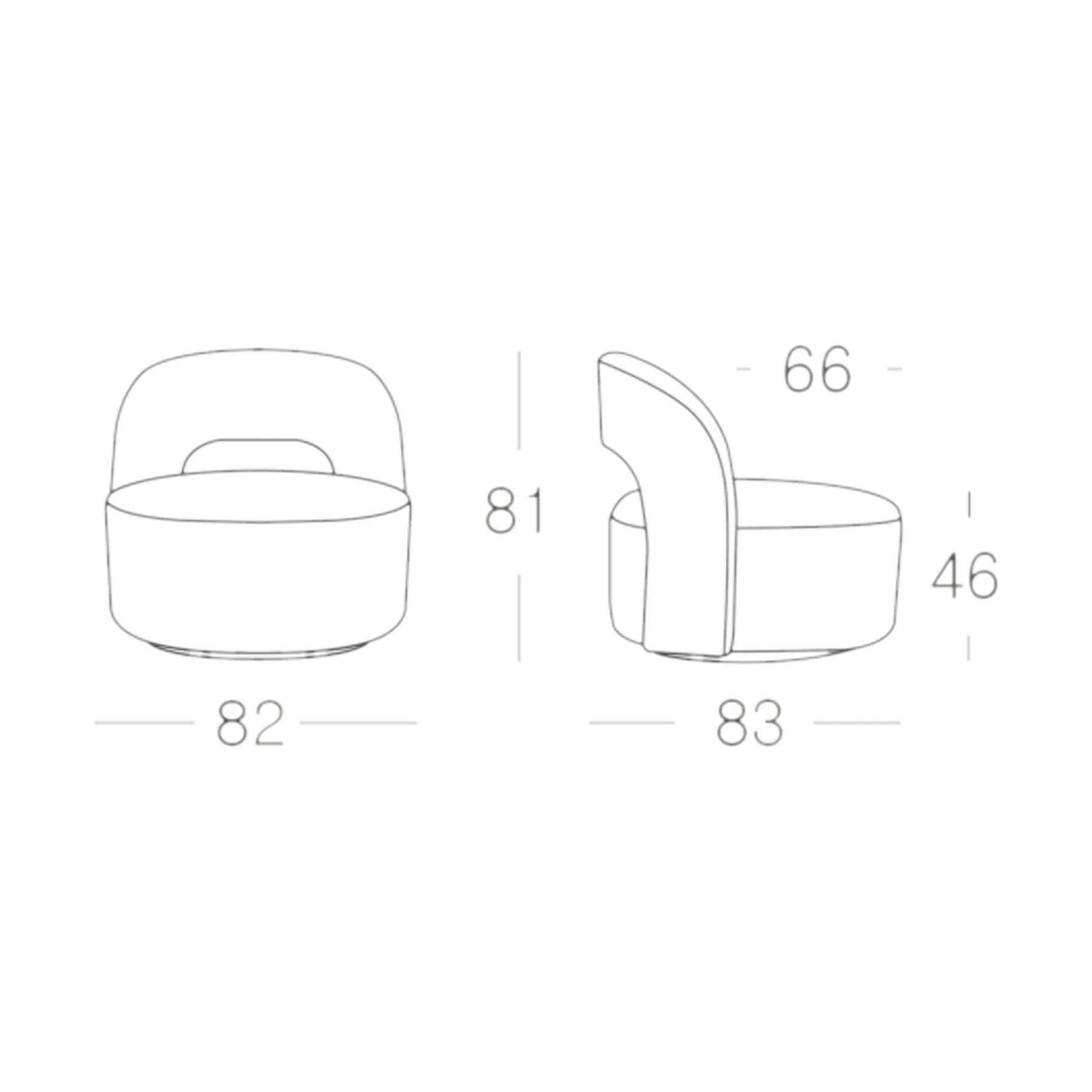 COALLE Beige Fabric Armchair