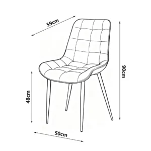 RIA Dining Chair Grey