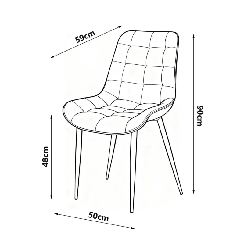 RIA Dining Chair Grey