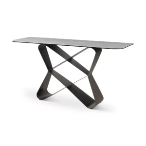 CONSOLE GREY TOP+BROWN GOLD