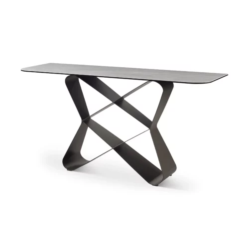 CONSOLE GREY TOP+BROWN GOLD