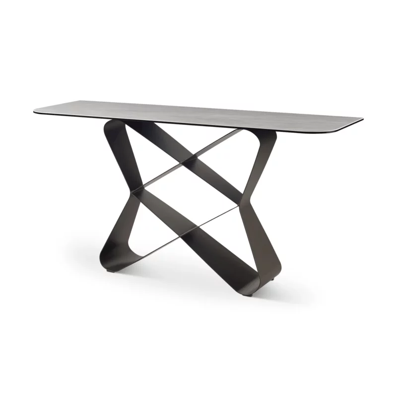 CONSOLE GREY TOP+BROWN GOLD