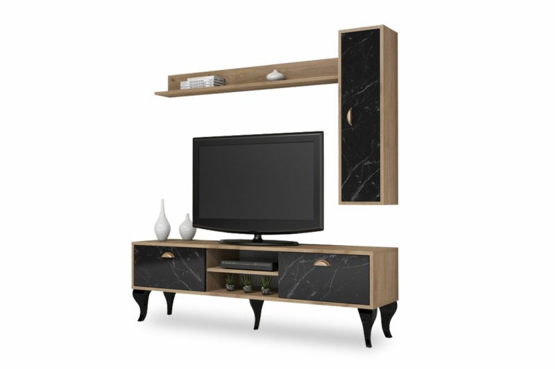 Wall Unit Walnut-black