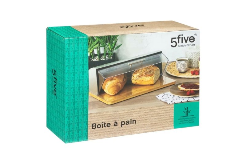 Bread Box Inox Bamboo