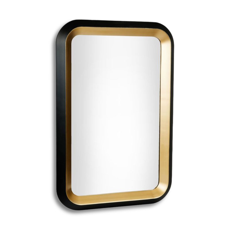Contrast Mirror Black Gold
