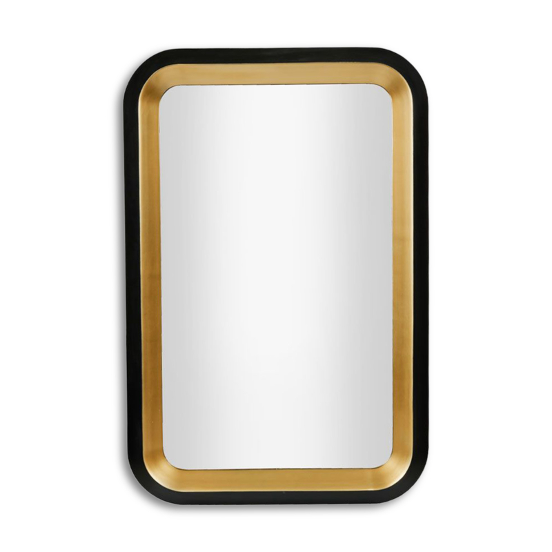 Contrast Mirror Black Gold