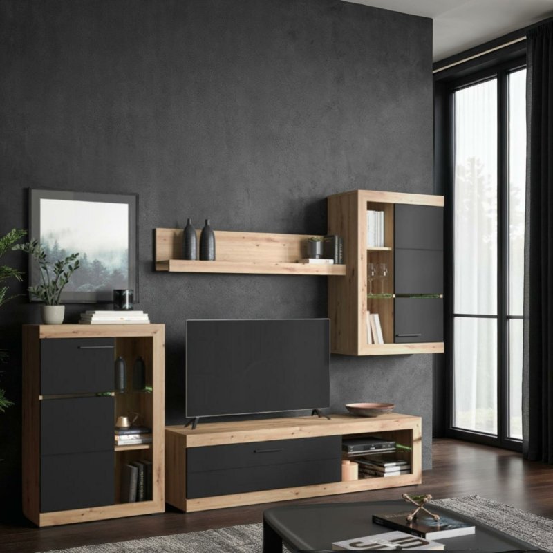 Ross O Wallunit L.oak+blk Matt
