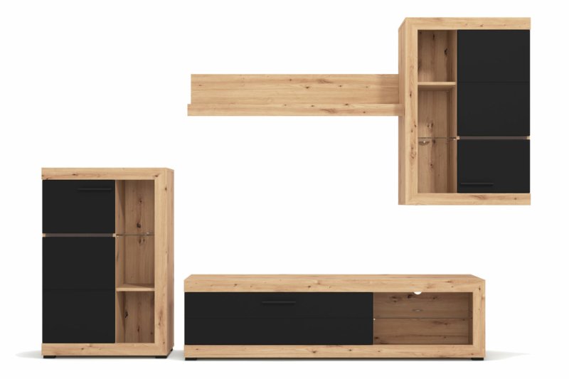 Ross O Wallunit L.oak+blk Matt