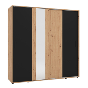 Atlas Wardrobe Oak & Black