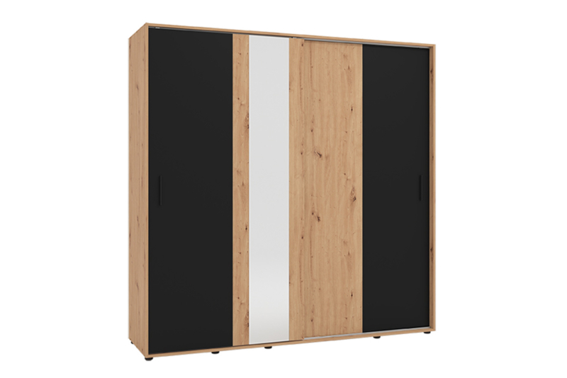 Atlas Wardrobe Oak & Black
