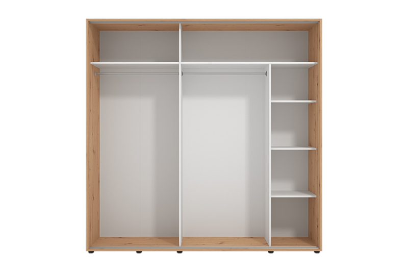 Atlas Wardrobe Oak & Black