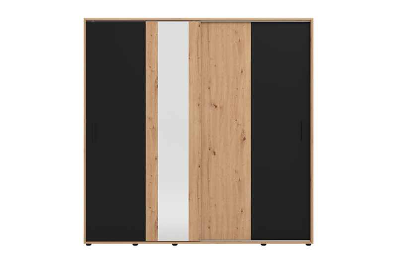 Atlas Wardrobe Oak & Black