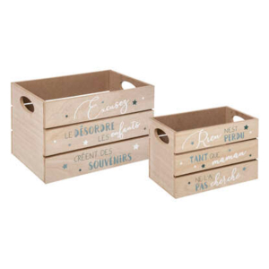Blue Wooden Storage X2