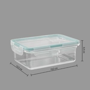 Box Rect Glass 0.8l Clipat