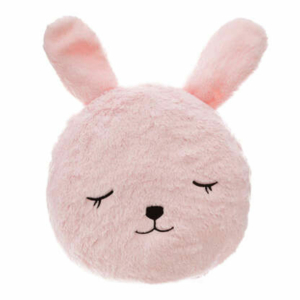 Rabbit Fur Cushion Pink