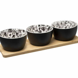 White Floral Appetizer Set