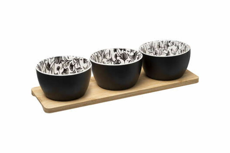 White Floral Appetizer Set